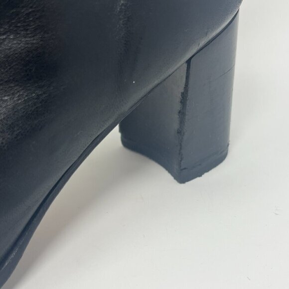 Stuart Weitzman ankle boots 10B black leather square toe y2k 90s - Picture 6 of 16